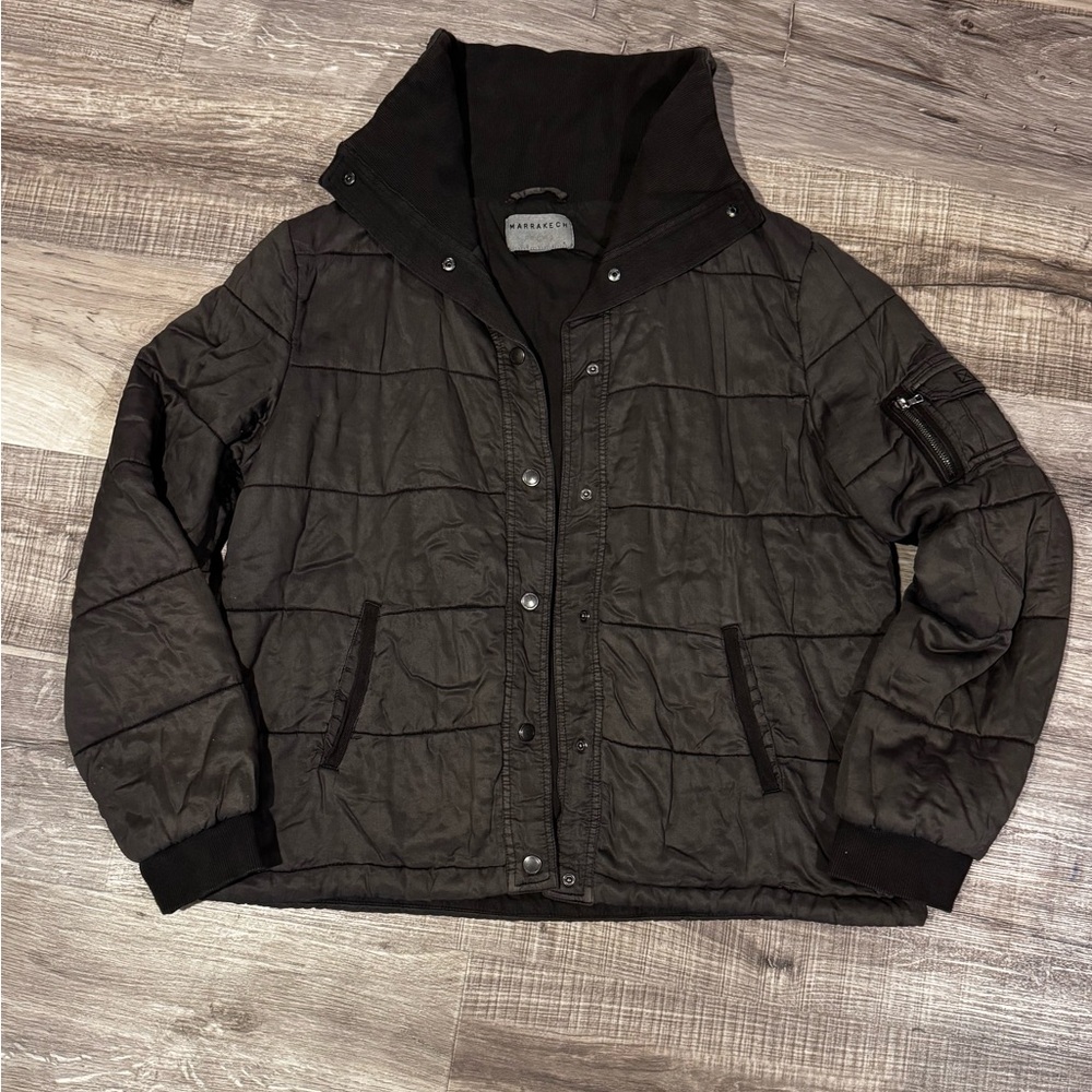 Charcoal quilted jacket